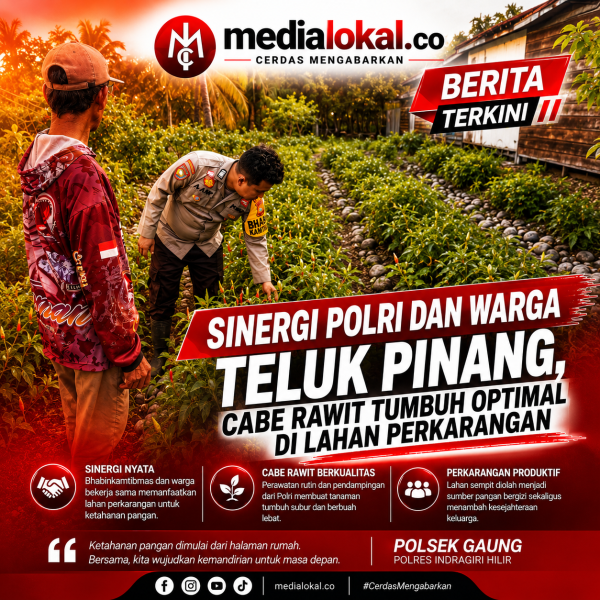 Bhabinkamtibmas Teluk Pinang Imbau Warga Rutin Rawat Tanaman Cabe untuk Dongkrak Ekonomi