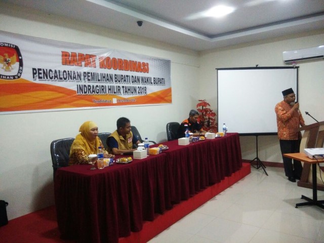 KPU Inhil Gelar Rakoor Pencalonan Pemilihan Bupati dan Wakil Bupati Inhil Tahun 2108, Liat Disini 