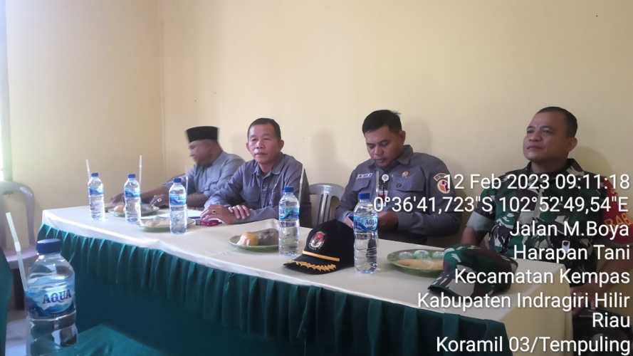 Babinsa Harapan Tani Koramil 03/Tpl Hadiri Pelantikan Pantarlih