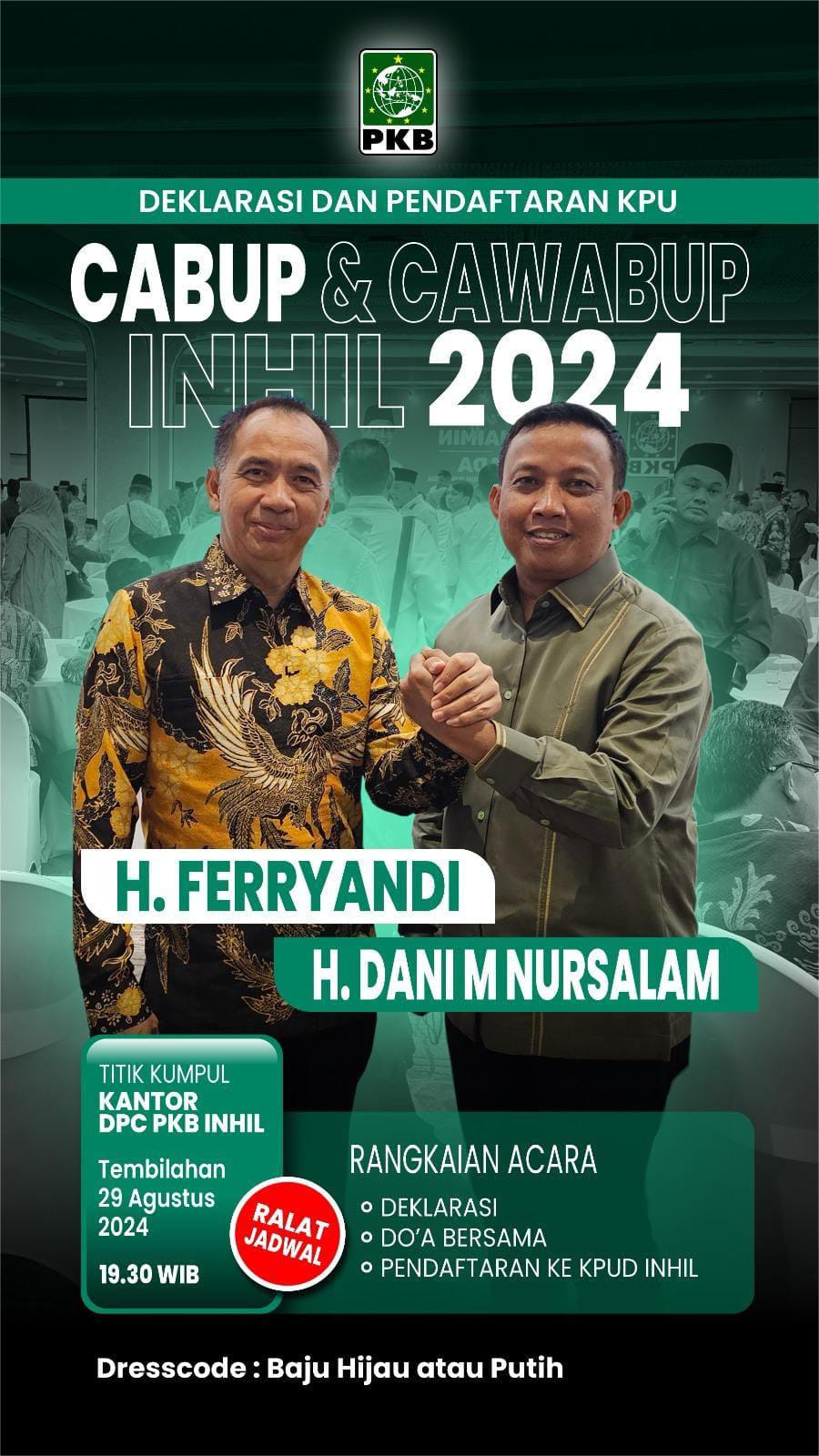 Akan Diantar Ribuan Pendukung, PERMADANI Mendaftarkan di KPU Malam Ini