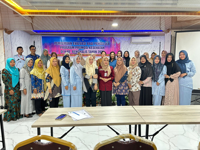 Dinkes Bengkalis Lakukan Pertemuan Evaluasi Bagi Pengelola Promkes Kesehatan