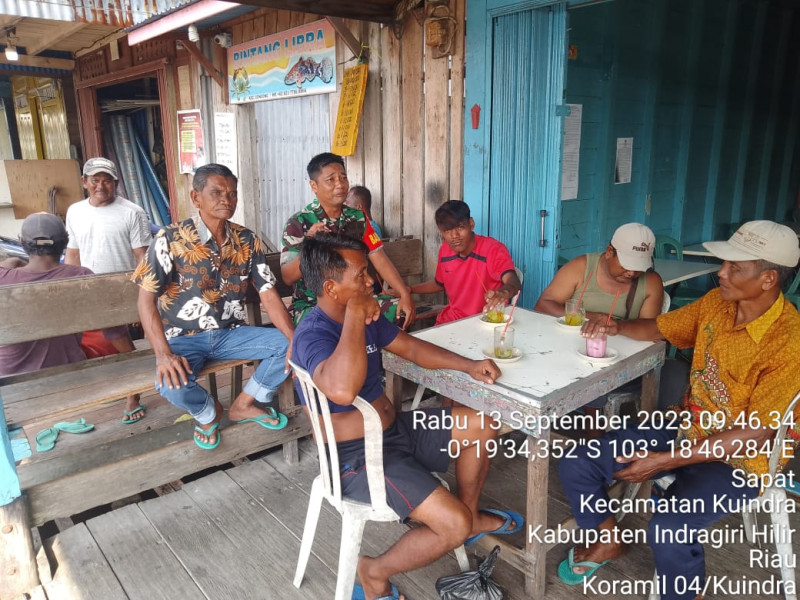 Babinsa Koramil 04/Kuindra Upayakan Untuk Optimalkan Keamanan dan Ketertiban Sesuai Dengan Nilai-nilai Pancasila