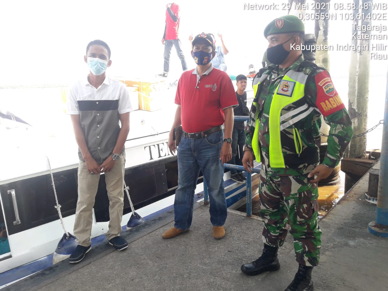 Serda Edili Zalukhu Lakukan  Penegakkan Disiplin Prokes di Pelabuhan Guntung