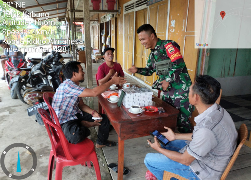 Pererat Sinergitas di Wilayah Babinsa 05/Gas Kopda Ridho Almahesa Komsos Bersama Warga Binaan