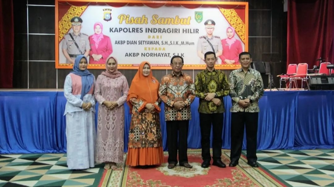 Bupati HM Wardan Hadiri Pisah Sambut Kapolres Inhil