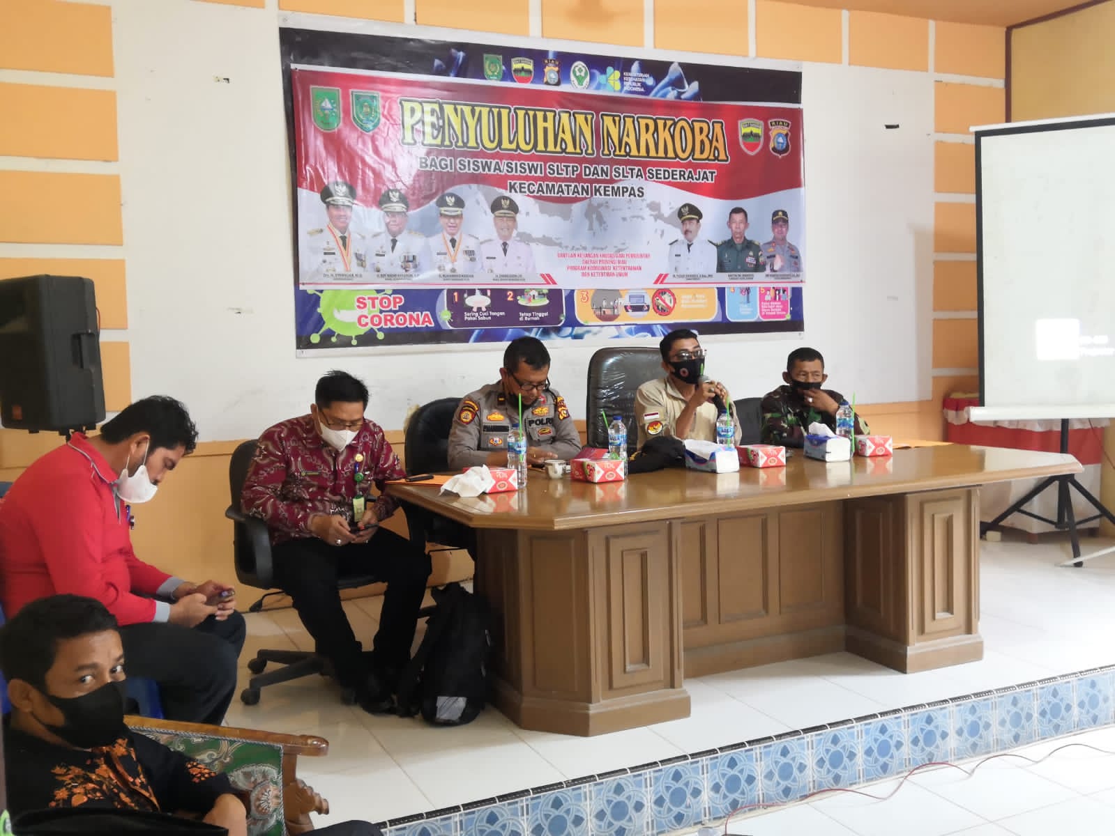 Danramil 03/Tempuling Hadiri Penyuluhan Narkoba Bagi Pelajar