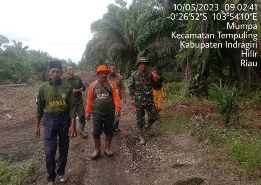 Cuaca Semakin Panas, Babinsa 03/Tpl Terus Giatkan Patroli Karhutla