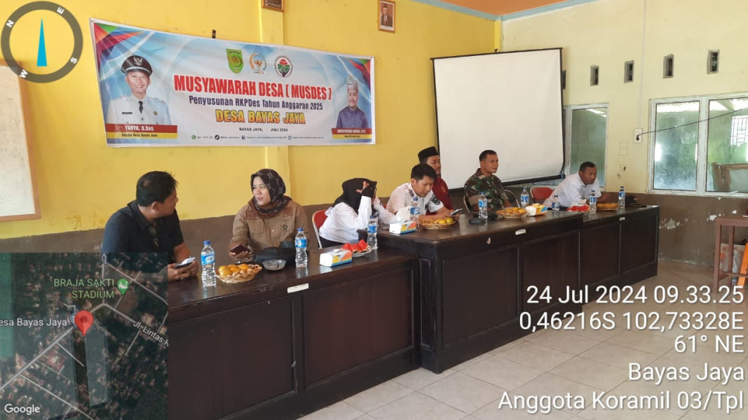 Babinsa Koramil 03/Tpl Hadiri Musdes Penyusunan RKP Desa Bayas Jaya