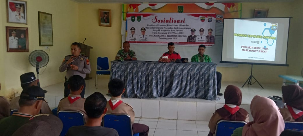 Demi Ketentraman dan Kenyamanan Lingkungan, Danramil 04/Kuindra Dampingi Sosialisasi Penyakit Masyarakat dan Narkoba