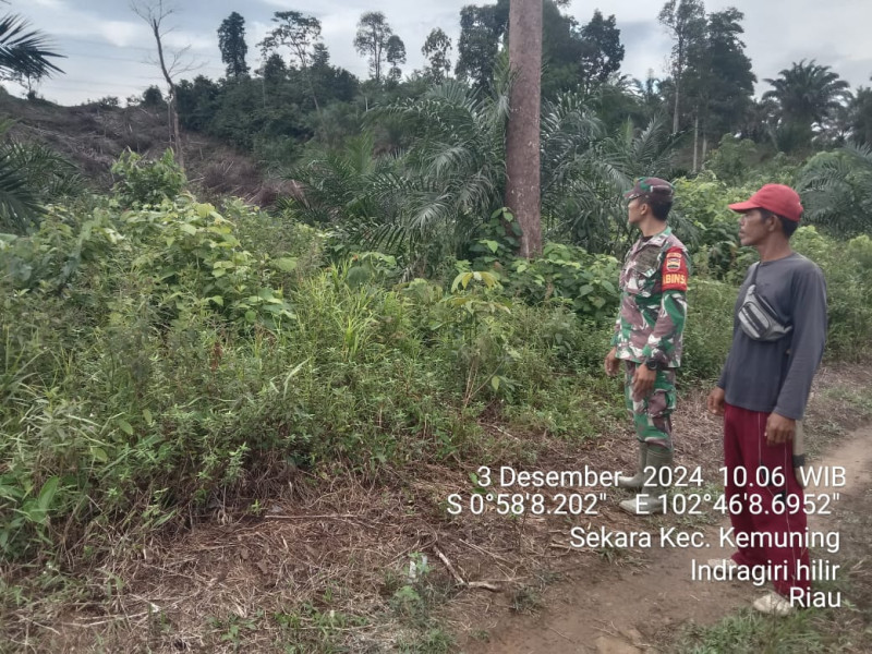 Pencegahan Karhutla Terus Rutin Dilaksanakan Melalui Patroli Bersama Babinsa Koramil 09/Kemuning
