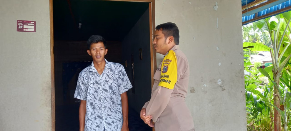 Personel Polsek Gaung Berupaya Untuk Mencegah Terjadinya Gangguan Kamtibmas Selama Pemilu Nanti