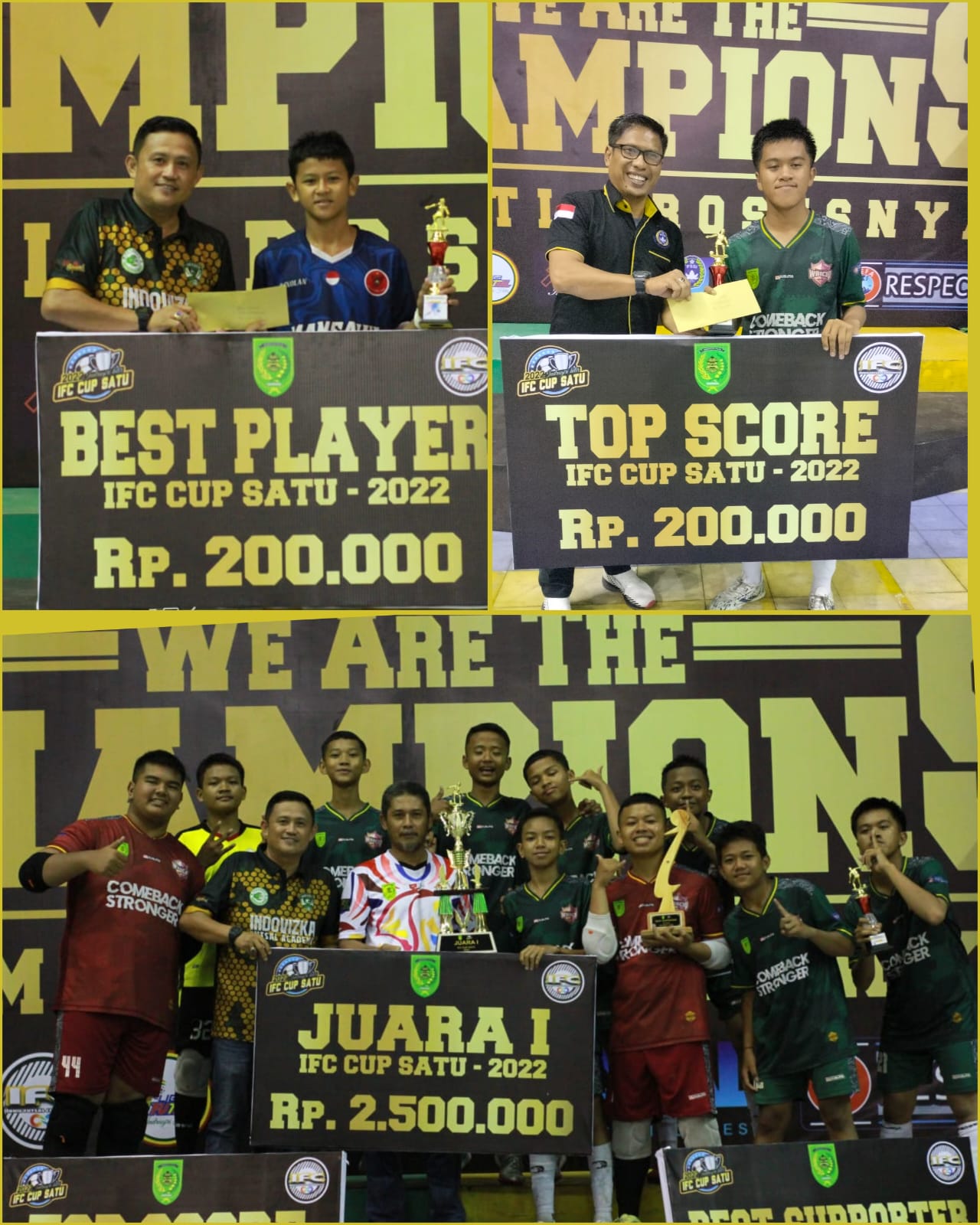 Turnamen Futsal IFC Cup 2022 Sukses Digelar, MTsN 2 Inhil Juara