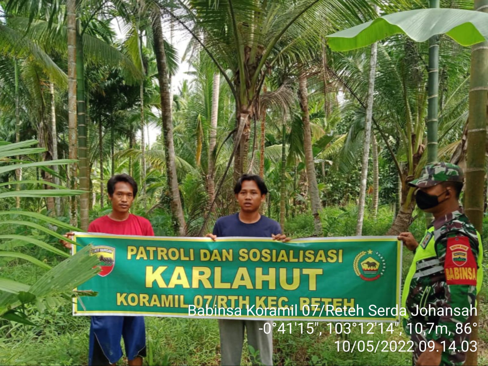 Rutin Lakukan Sosialisasi dan Patroli Karlahut Oleh Serda Johansah