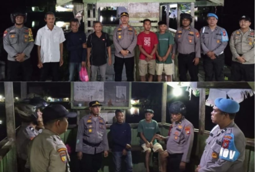 Masyarakat Aman, Hati Senang: Kapolsek Gaung Anak Serka Cek Pos Satkamling