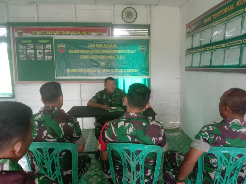 Komandan Koramil Kapten Arh Sugiyono Berikan Pengarahan Kepada Anggota