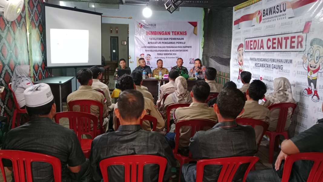 Terkait Kampanye Pemilu 2024, Personil Polsek Gaung Giat Lakukan Sosialisasi