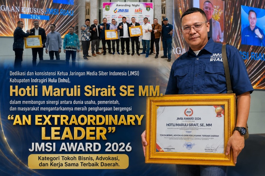 Hotli Maruli Sirait Terima JMSI Award 2026 atas Dedikasi Membangun Kolaborasi Dunia Usaha dan Pemerintah