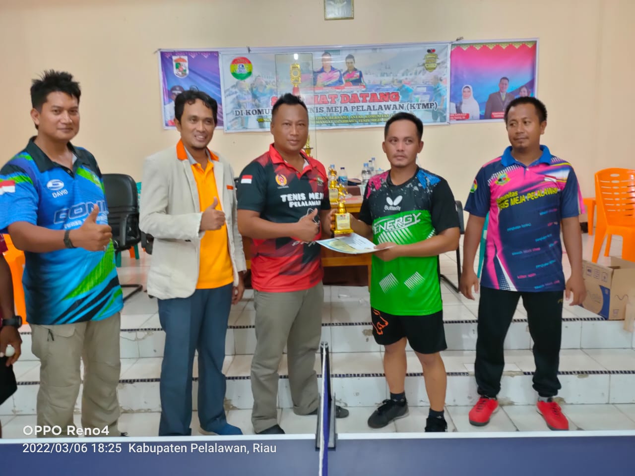 Untuk Meningkatkan Silaturahmi Antar Komunitas, Komunitas Tenis Meja Pelalawan Adakan Turnamen