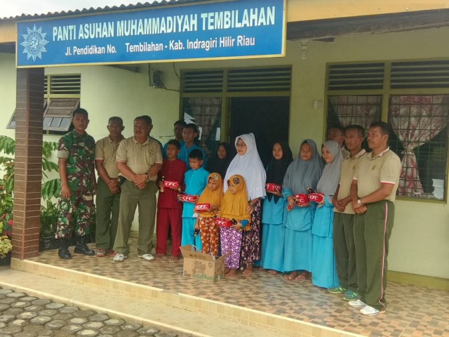 Kodim 0314/Inhil Lakukan Silaturahmi dan Berikan Bantuan ke Panti Asuhan Muhammadiyah