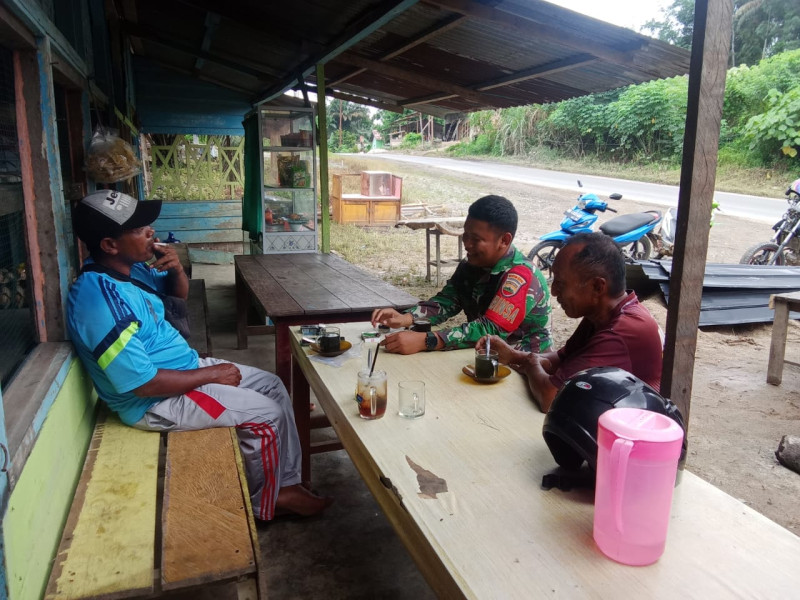 Babinsa Koramil 09/Kmg Jalin Silaturahmi dan Jaga Hubungan Baik Antar Sesama