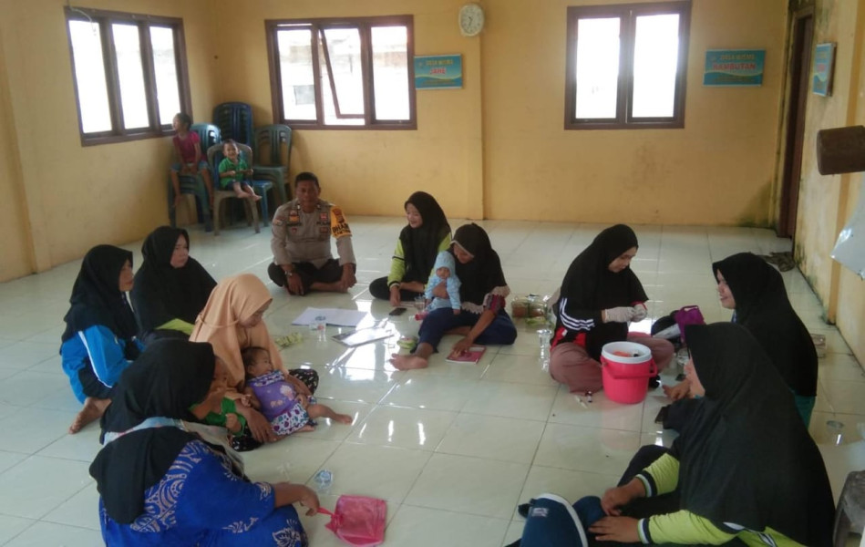 Sosialisasi Dan Himbauan Pemilu Damai 2024 di Wilkum Polsek Gaung dalam rangka Ops Mantap Brata Lancang Kuning Tahun 2023-2024