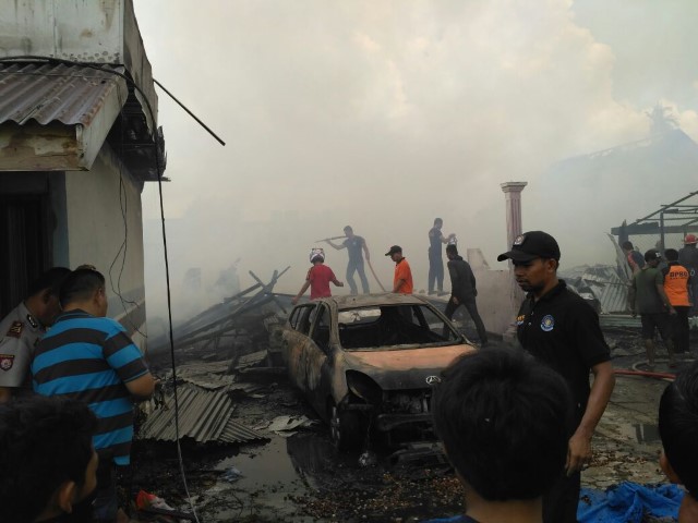 Ini Penuturan Saksi dan Data Korban Kebakaran di Jalan Tanjung Harapan Tembilahan