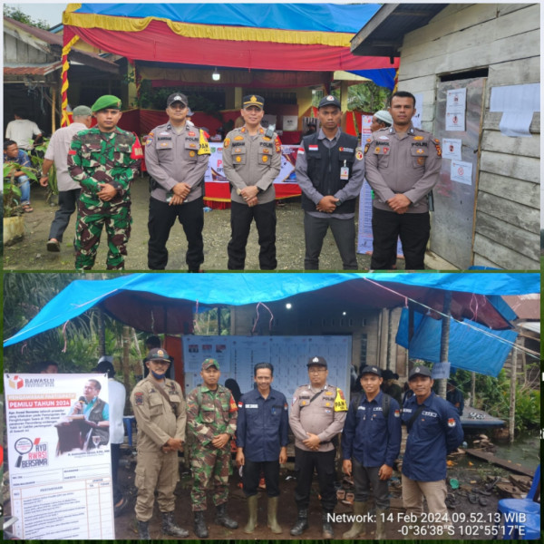 Anggota Koramil 03/Tpl Amankan Lokasi TPS Diwilayah Teritorial Binaan