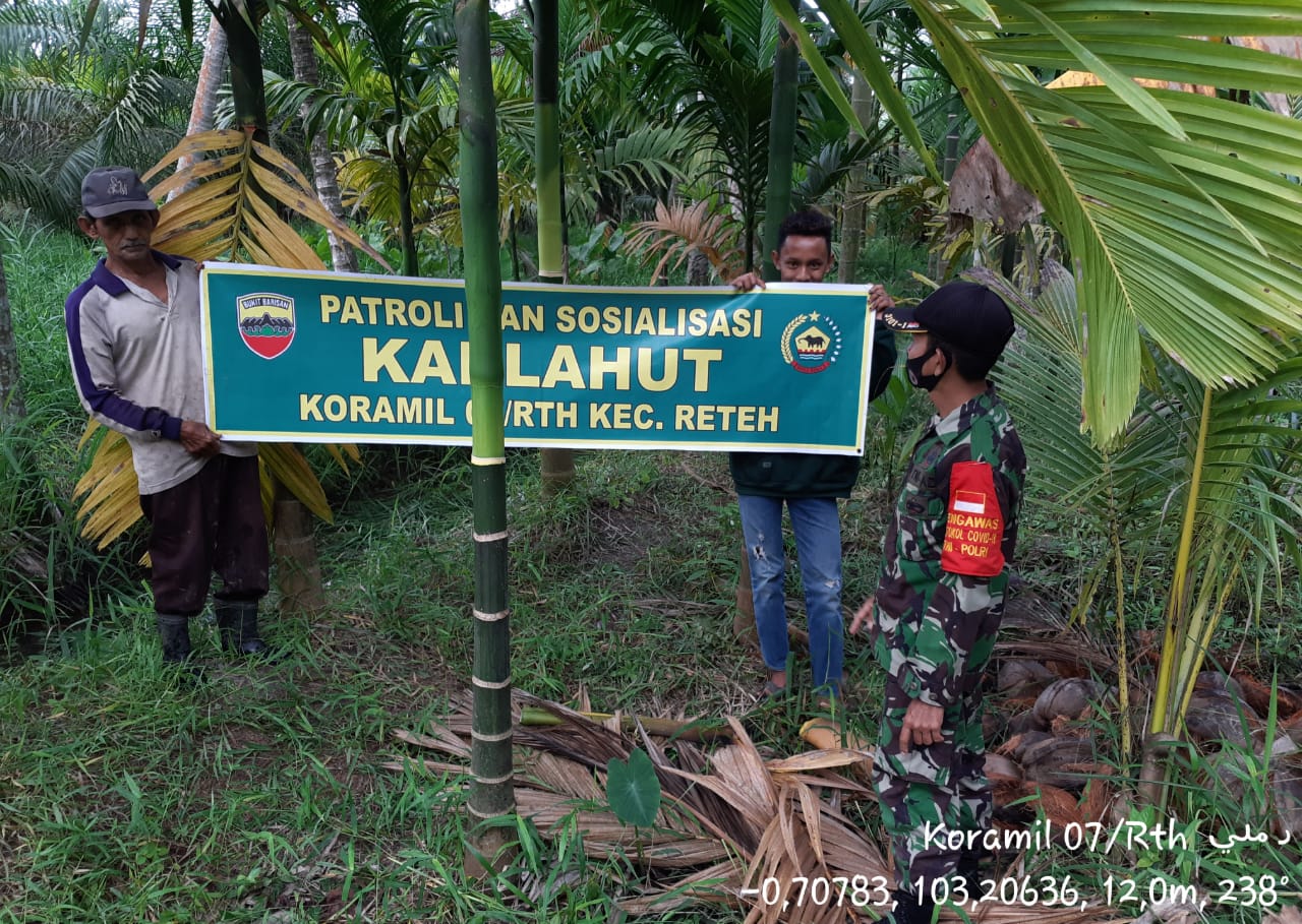 Himbauan Terkait Karlahut Oleh Serda Ramli di Wilayah Binaan