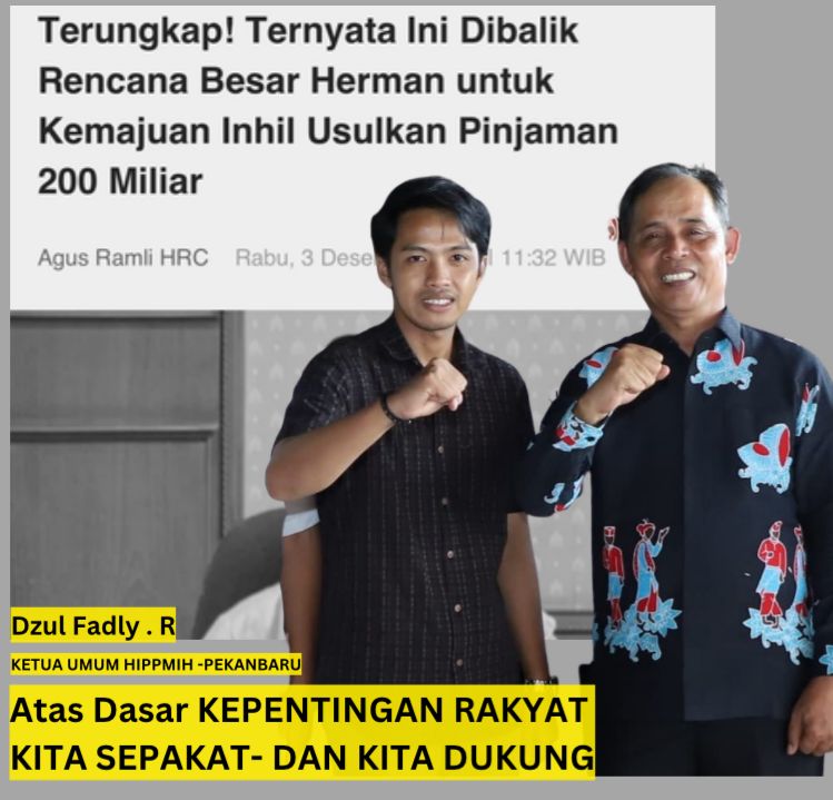 PB HIPPMIH Apresiasi Rencana Pinjaman Daerah Rp 200 Milyar Untuk Inhil