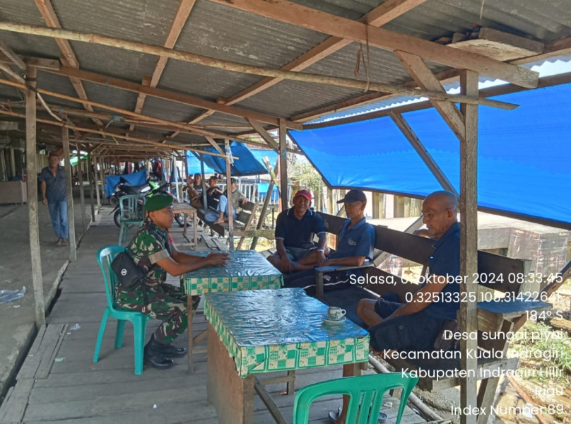 Jelang Pilkada, Babinsa Koramil 04/Kuindra Harap Dapat Jaga Kamtibmas di Binaan