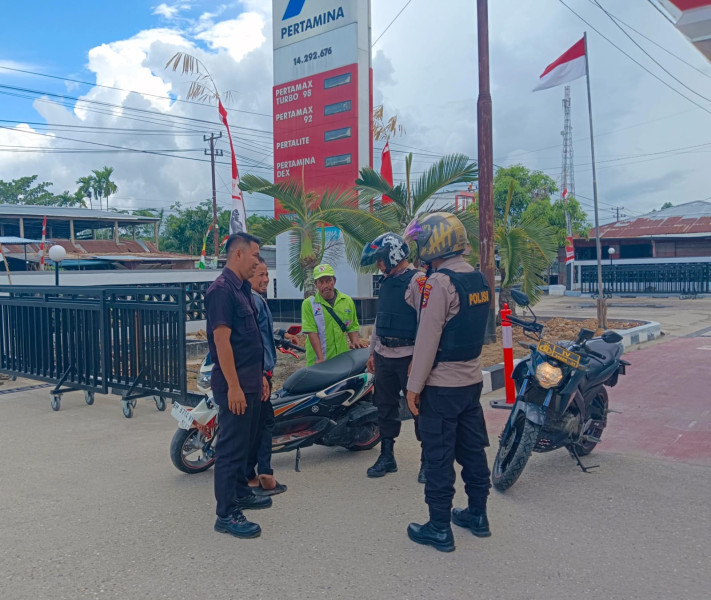 Polsek Kempas Patroli Objek Vital, Antisipasi Kejahatan selama Kampanye