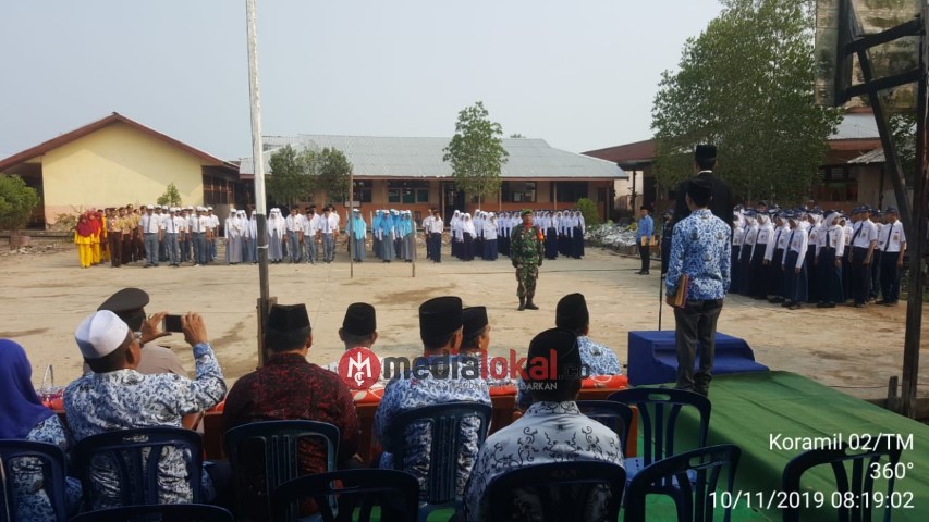 Sertu P Siregar Pimpin Apel Upacara Hari Pahlawan di Tanah Merah