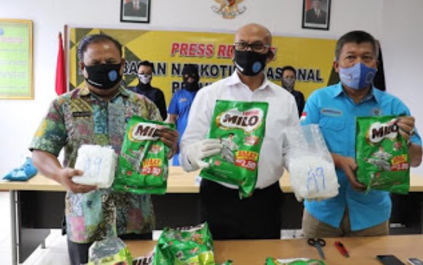 Jaringan Narkoba Malaysia-Inhil Tertangkap dengan Bungkusan Milo