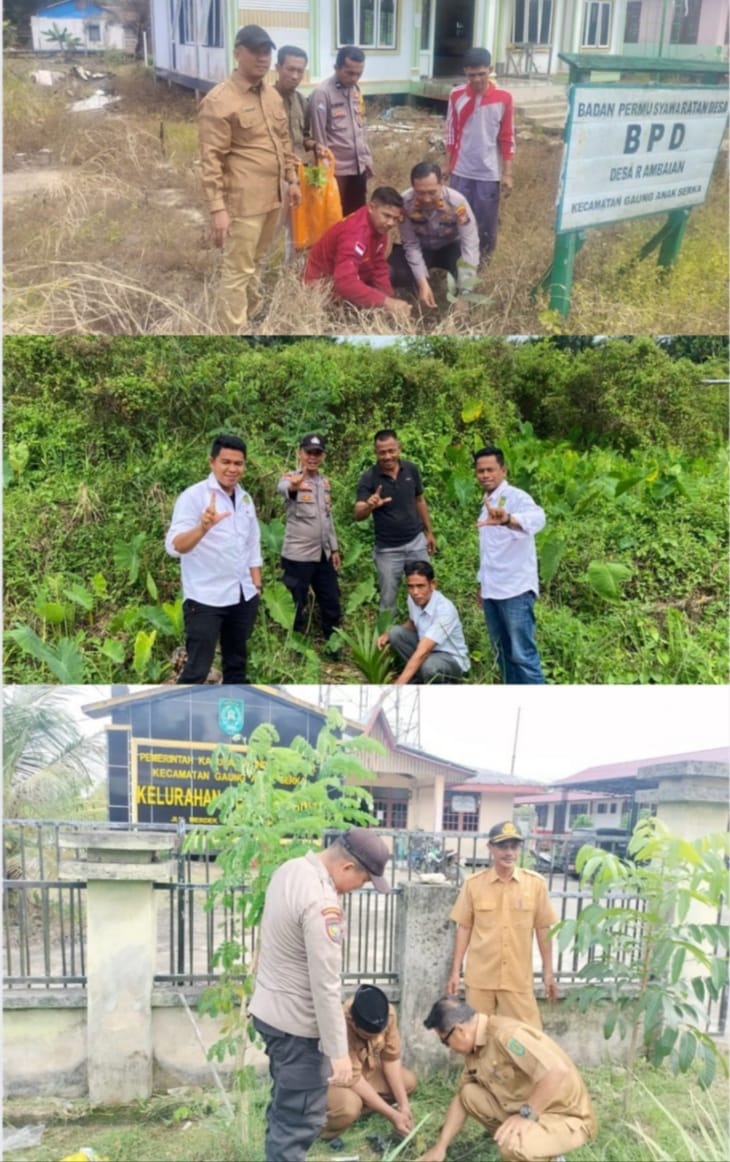 Green Policing: Kapolsek Gaung Anak Serka Tanam Pohon untuk Lingkungan yang Sehat