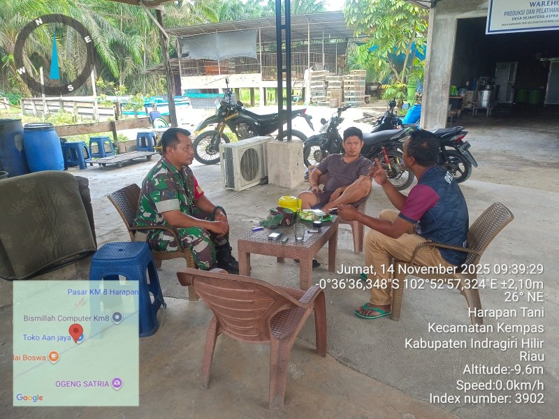 Babinsa Serka N. Sipayung: Garda Depan Silaturahmi dan Keamanan di Kelurahan Harapan Tani