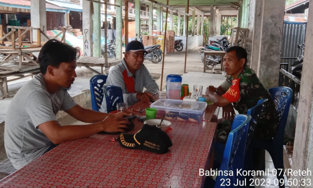 Di Wilayah Binaan, Koramil 07/Reteh Berikan Pengarahan dan Saling Bekerjasama