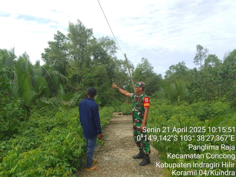 Kemarau Telah Tiba, Babinsa Koramil 04/Kuindra Intensipkan Laksanakan Patroli Karhutla