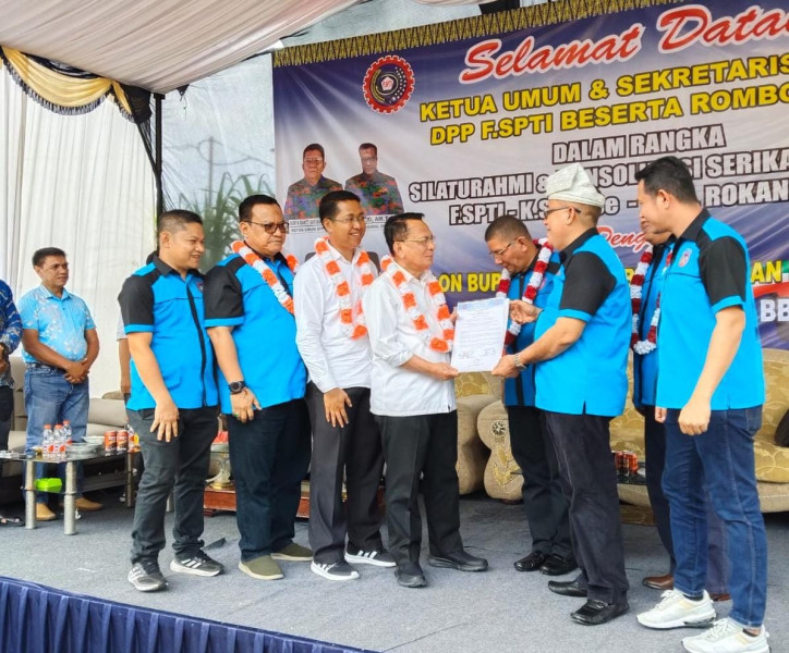 F.SPTI-K.SPSI Rokan Hilir Siap Menangkan Paslon Bistamam - Jhony Charles