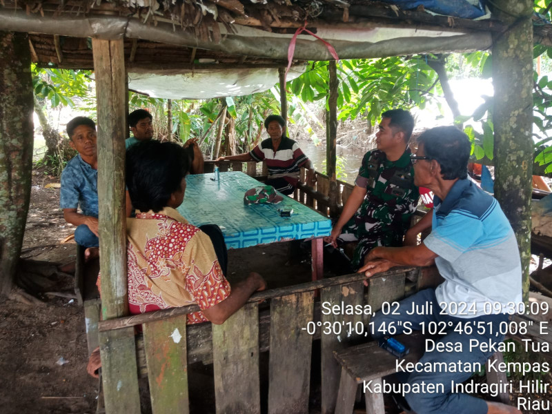 Bincang Santai, Babinsa Koramil 03/Tpl Duduk Bersama Pondok Kayu Warga Binaan