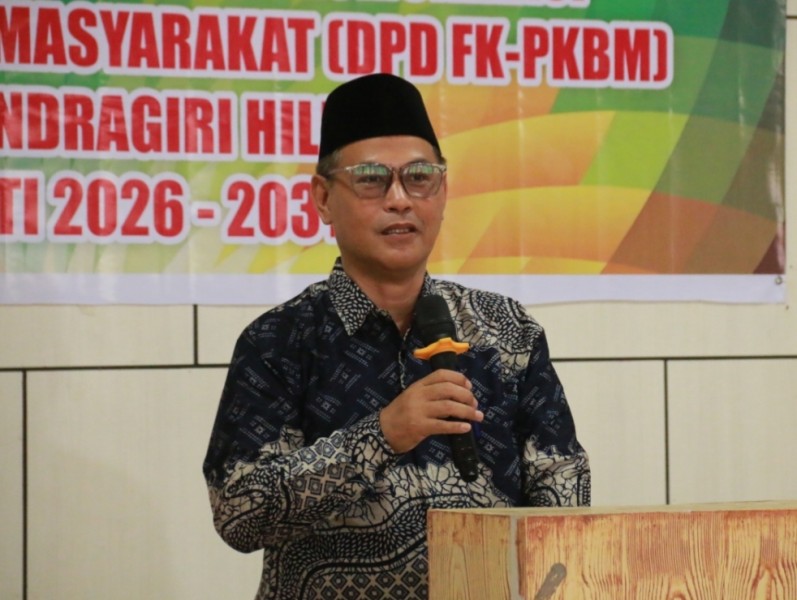 Wakili Bupati Inhil, Kaban Kesbangpol Hadiri Pelantikan Pengurus DPD FK-PKBM Periode 2026–2031