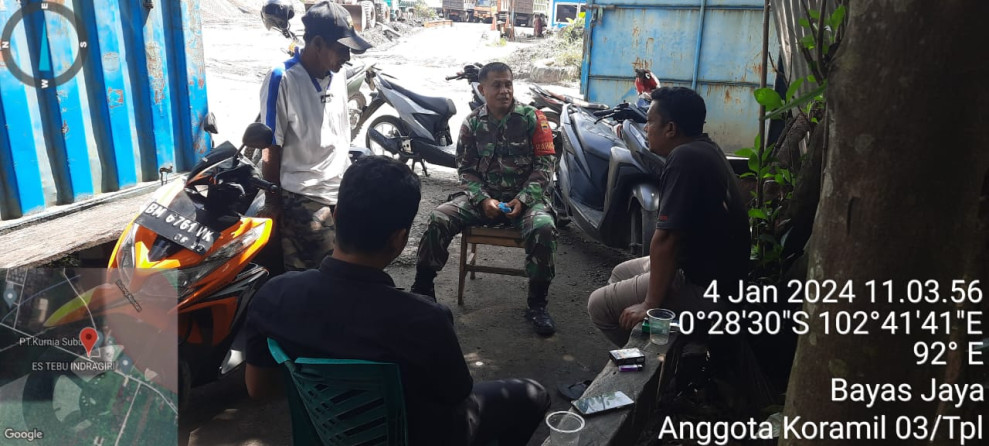 Komsos Babinsa 03/Tpl Serma Damrianto Ajak Warga Sukseskan Pemilu 2024