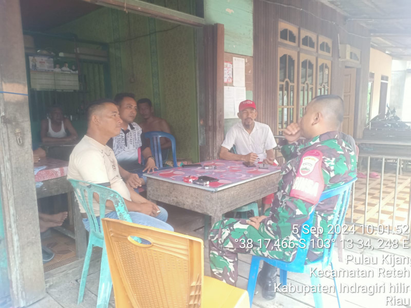 Koramil 07/Reteh Tingkatkan Silaturahmi dan Jaga Kekompakan Dengan Masyarakat Setempat