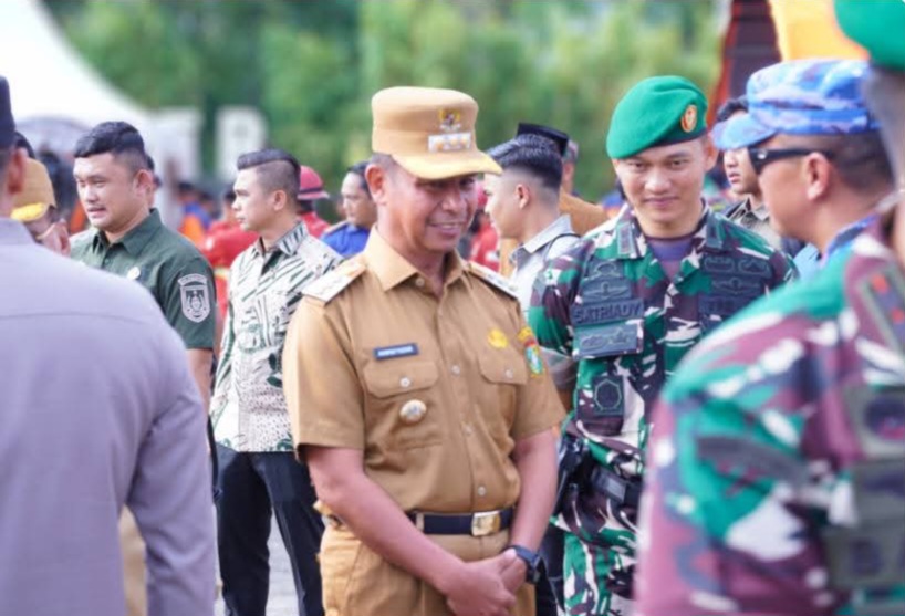 Bupati Kampar Hadiri Apel Kesiapsiagaan Karhutla Riau 2026 di Lanud Roesmin Nurjadin