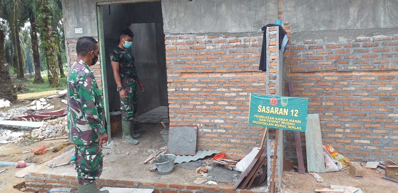 Pasi Ter Satgas TMMD Minta Anggotanya Segera Selesaikan Pembangunan Tempat Wudhu