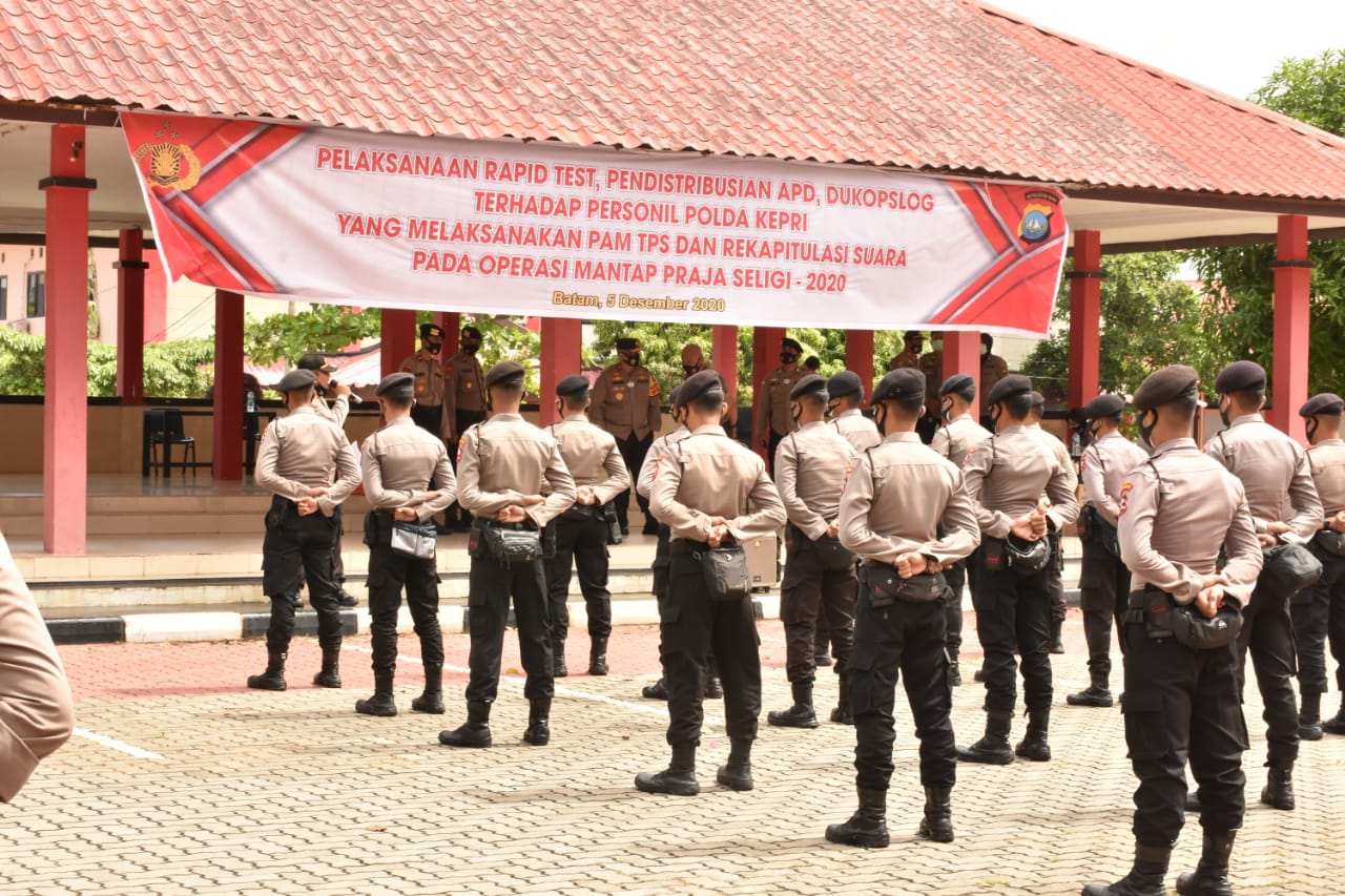 350 Personil Polda Riau, Babel dan Mabes Polri Tiba di Mapolda Kepri untuk Amankan Pilkada