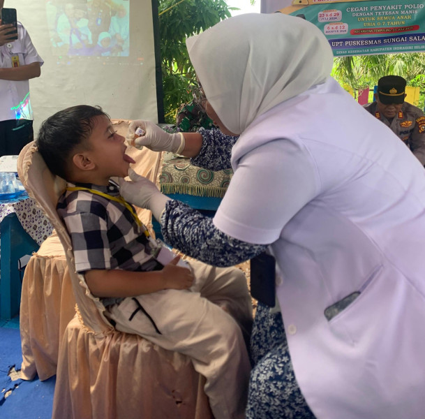 UPT Puskesmas Sungai Salak Gelar Pencanangan PIN Polio Serentak Tahap 2
