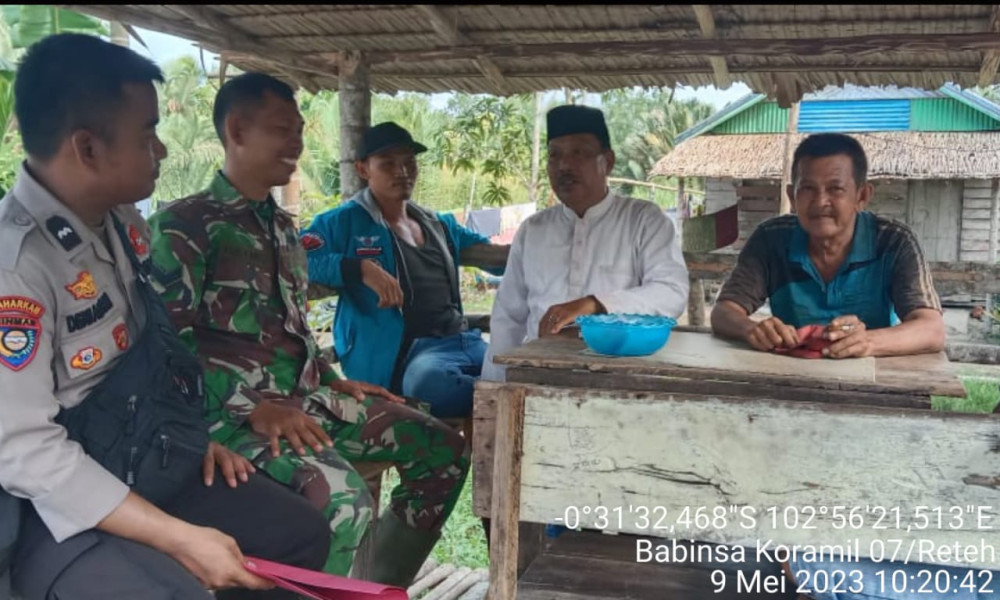 Koramil 07/Reteh Terus Jalin Silaturahmi dan Saling Bekerjasama