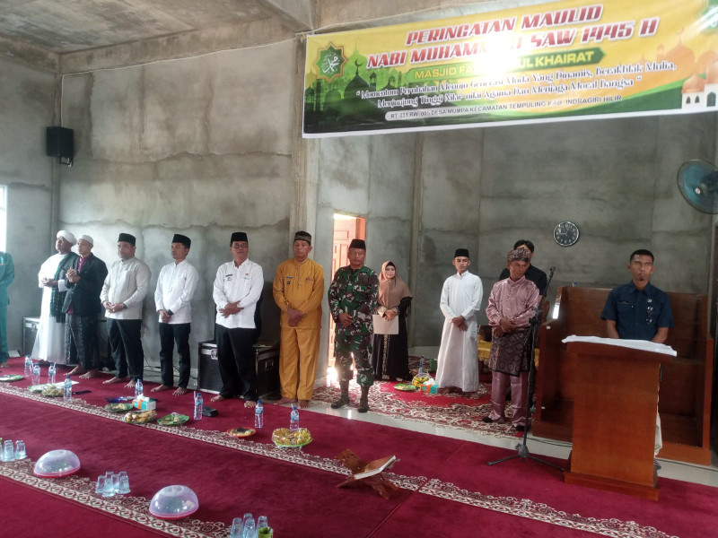 Peringatan Maulid Nabi Muhammad Saw Sekaligus Peresmian dan Penandatanganan Prasasti Mesjid Bersama Babinsa Desa Mumpa