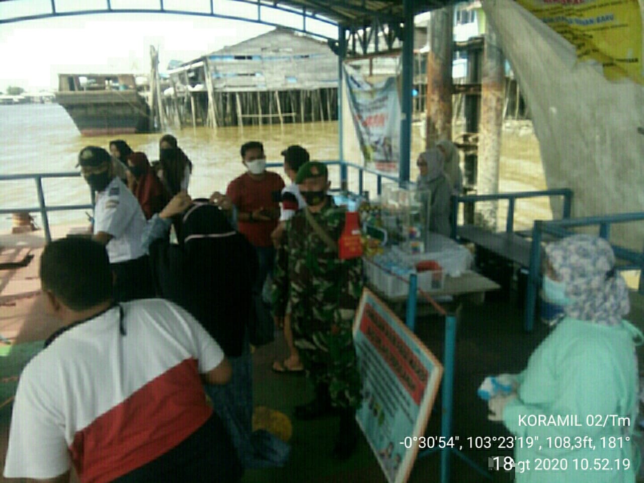 Koramil 02/Tanah Merah Terus Lakukan Pencegahan Covid-19