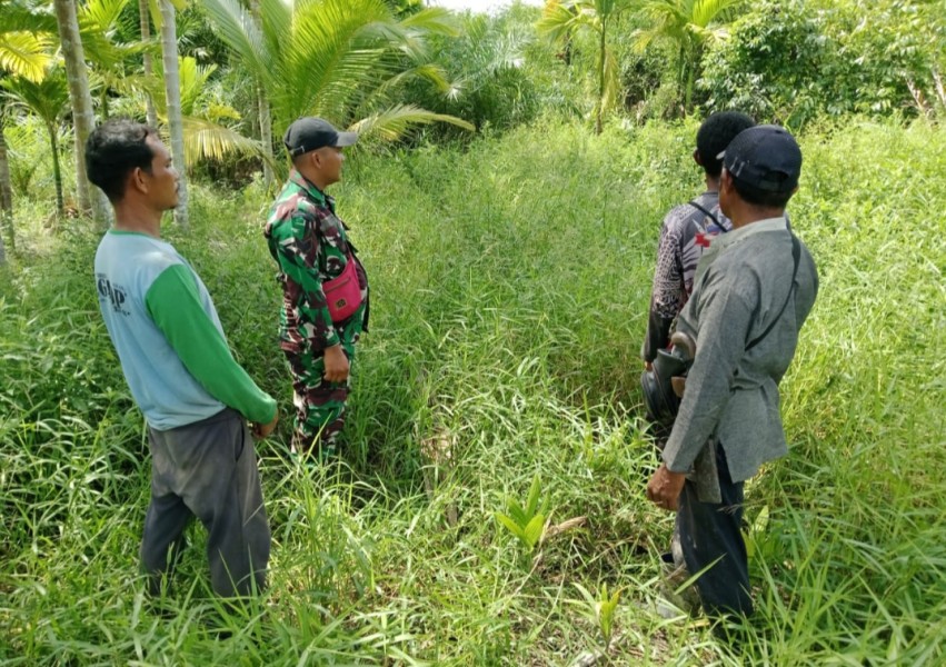 Serka Ferry Barus Rutin Laksanakan Patroli Tapal Batas di Reteh Cegah Karhutla